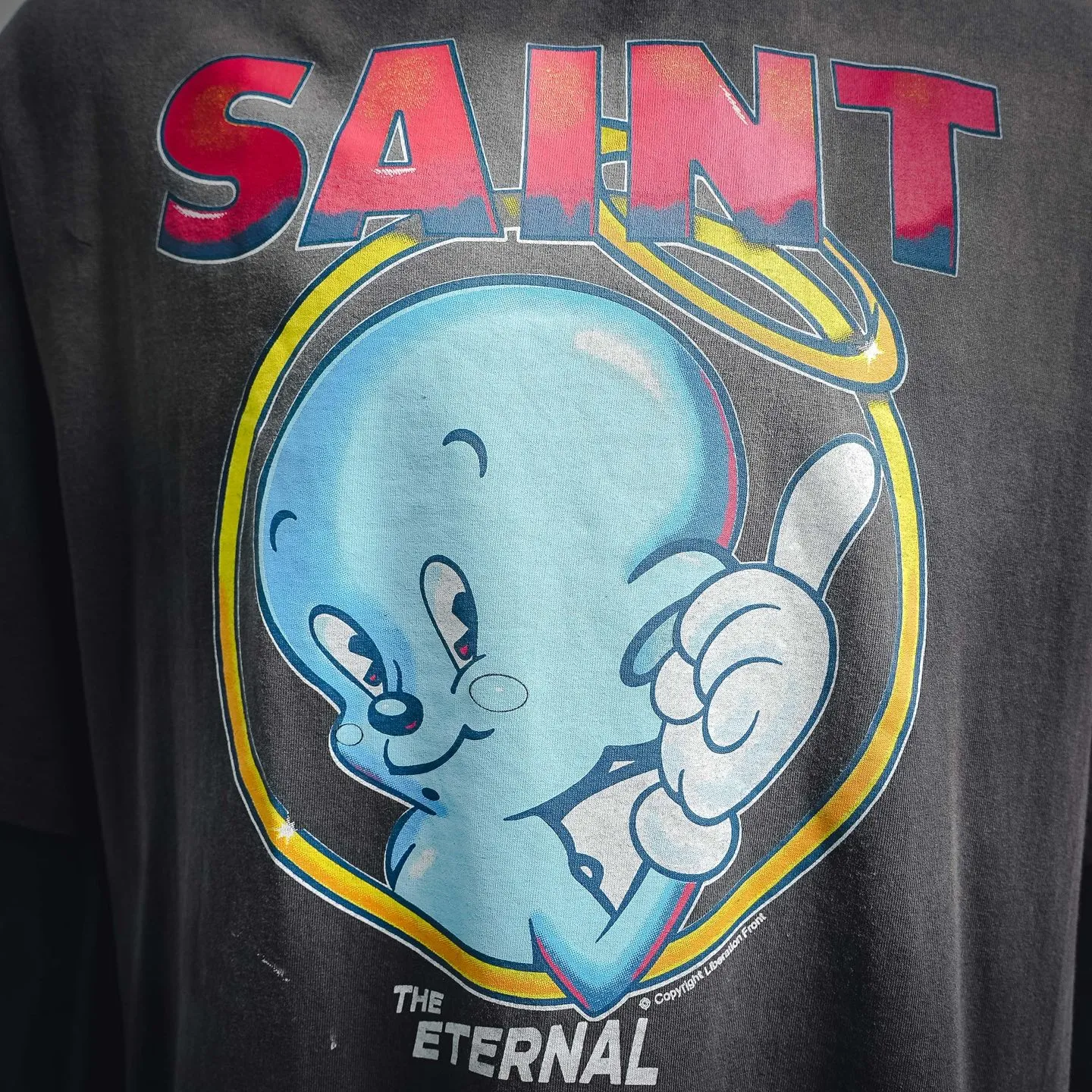 170 SAINT MICHAEL Blue 100% 16 G 100% 1*1 White Retro SIZE：S M L XL
